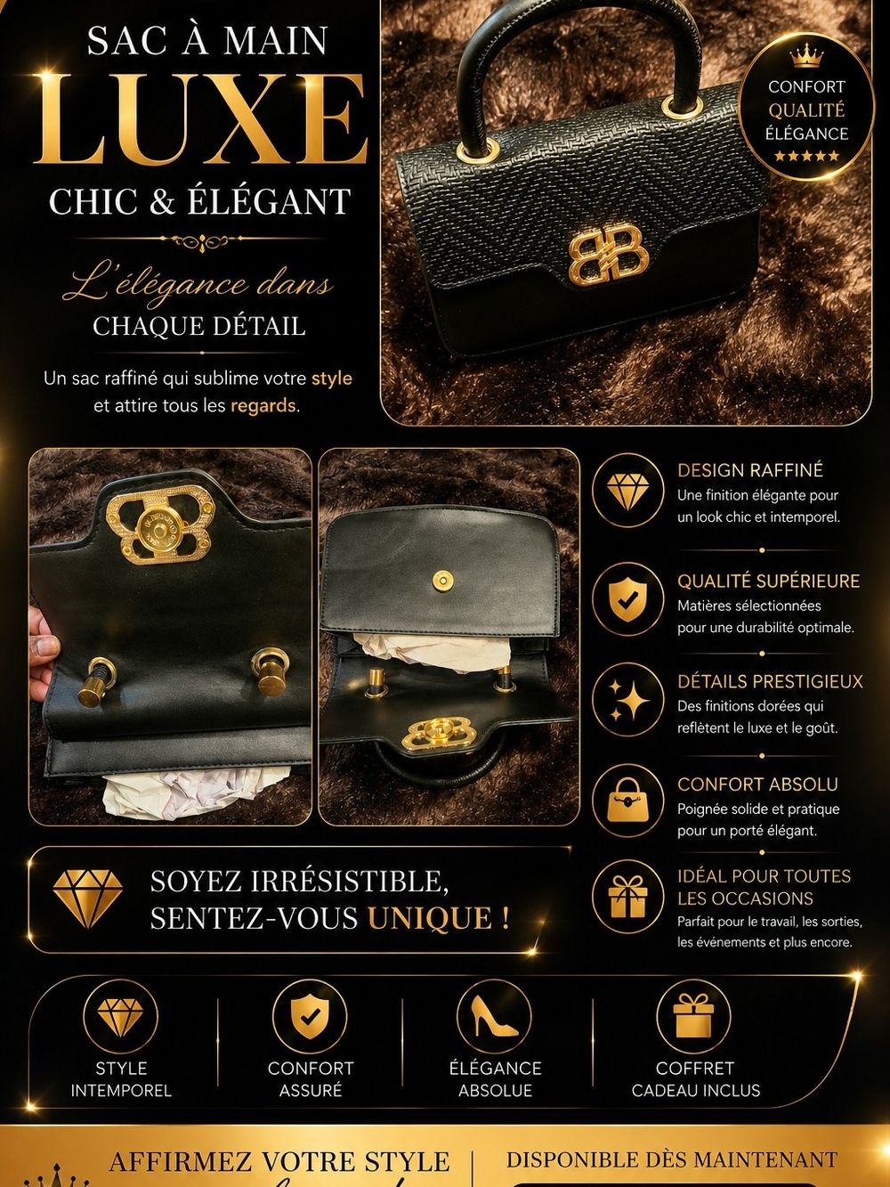 Luxury HandbagChic & ElegantElegance in Every DetailA refined handbag that
